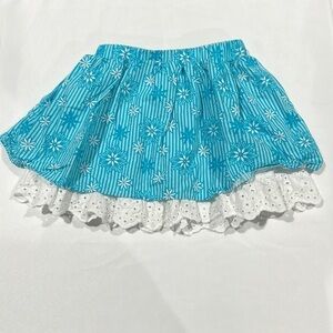 Disney Blue and White Floral Skirt